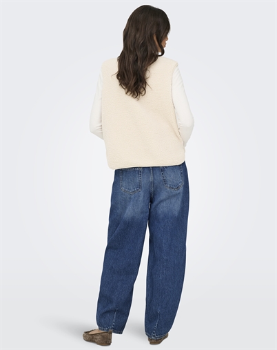 JDY - JDYSimina Teddy Waistcoat Vest - Pumice Stone